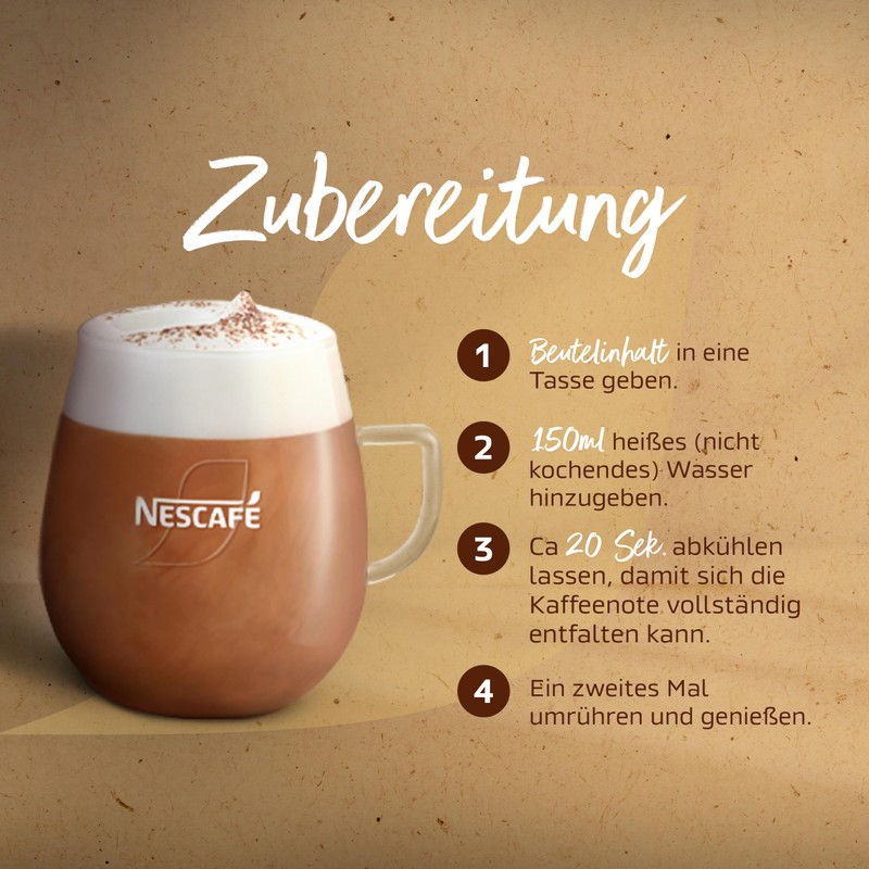 NESCAFÉ Gold Type Cappuccino Less Sweet, Drink Powder from Soluble