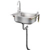Stainless Steel Sink Wall Mount Commercial Hand Washing Station Prep