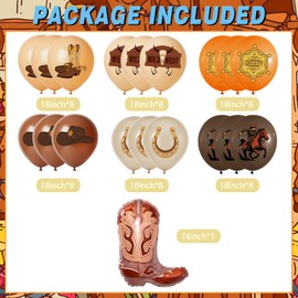 Cowboy Balloons Western Balloons: 49Pcs Globos Vaqueros Cowboy Party Decorations Western Themed Party Decorations