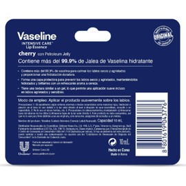 Vaseline - Bálsamo para Labios en Tubo (10 ml) ¡Alivio Avanzado para Labios Muy Secos! - Cherry