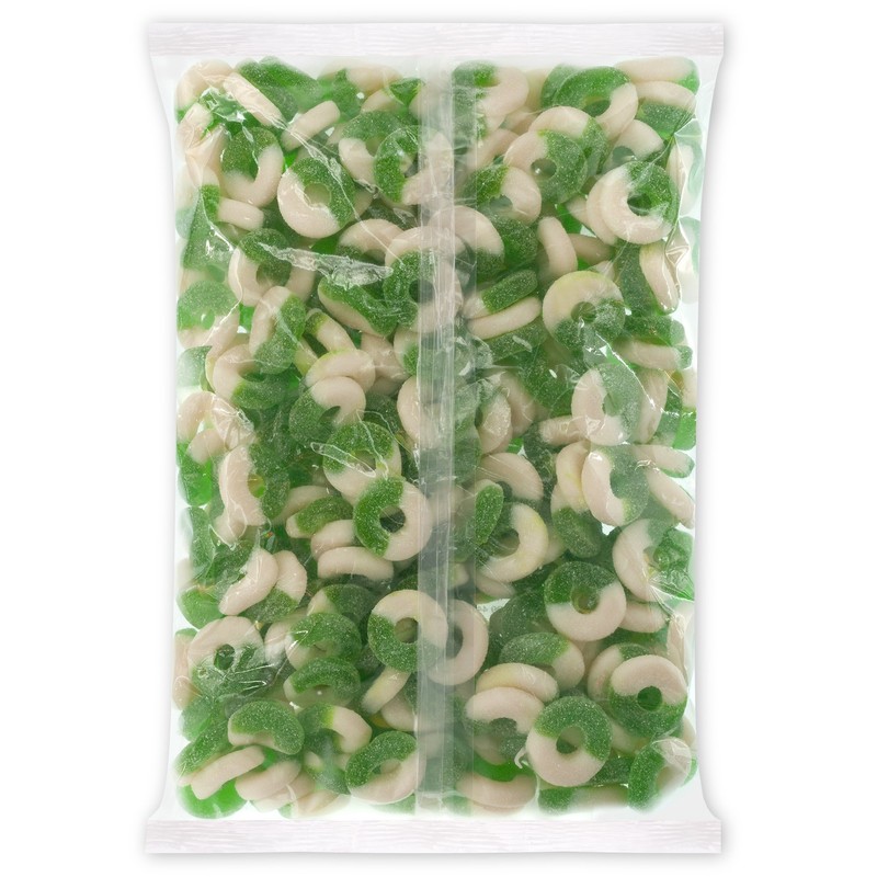 Albanese World's Best Gummi Apple Rings, 4.5lbs of Candy