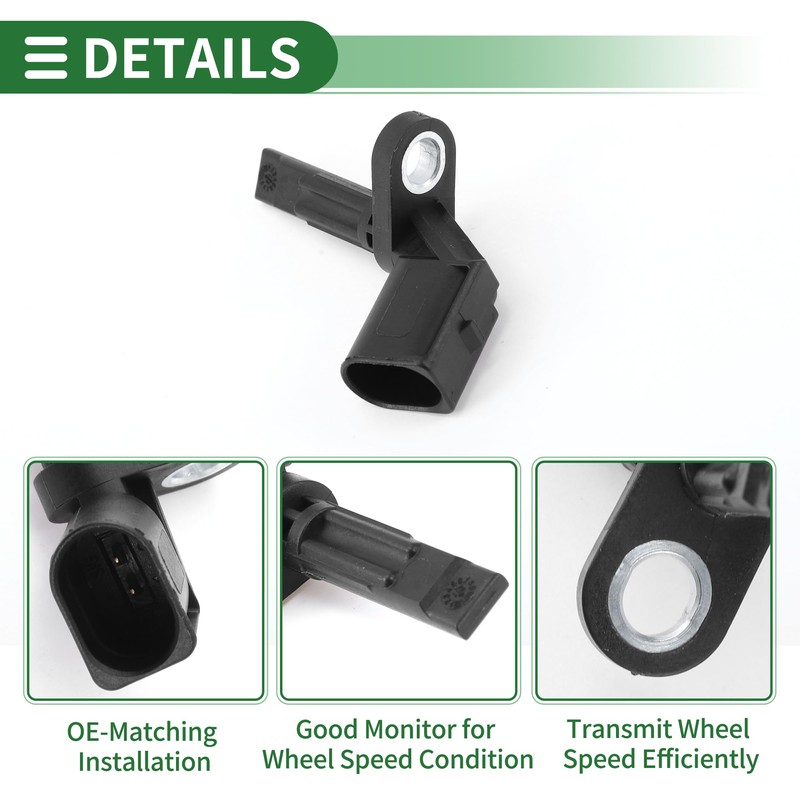 Motoforti ABS Wheel Speed Sensor Rear Right ABS Sensor Anti-lock