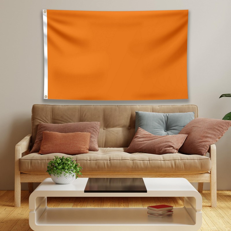 Plain Orange Flag - Plain Orange Flag - Double-Sided Print