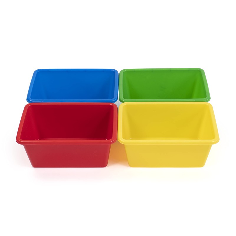 Humble Crew Small Plastic Storage Bins, Set of 4, Primary