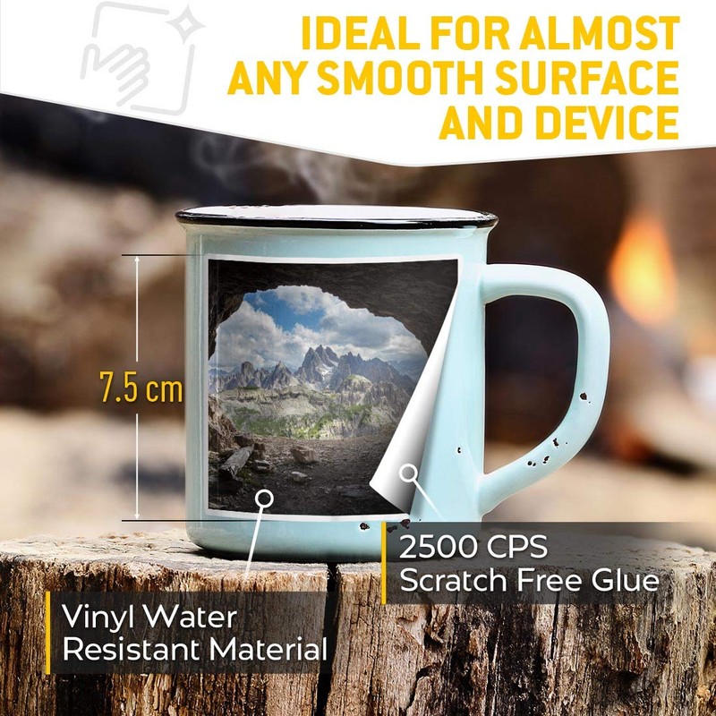 Square Stickers (Set of 2) 7.5cm - Dolomite Mountain Range