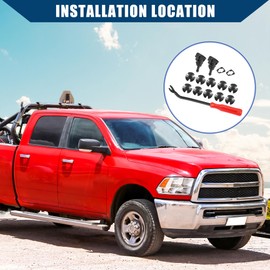 Hihaha Windshield Washer Nozzles Kit for Ram 1500 2011-2017 / Inside/Durable Plastic / 15 Pcs Black