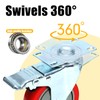 MaxxHaul 50687 4" Heavy Duty Locking Swivel Casters with Brakes,