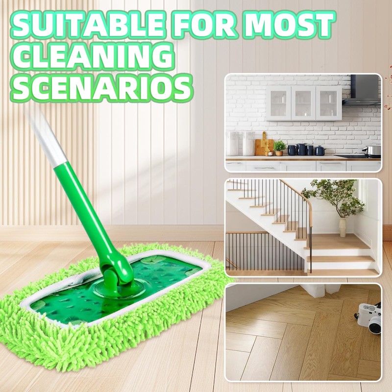 8 Pack Reusable Mop Pads Compatible with Swiffer Sweeper, Microfiber