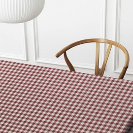 Panini Tessuti, Rectangular Tablecloth 140 x 180 cm Checked Bordeaux Cotton Blend Fabric for 6/8 People