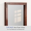VocalStar Rustic Wood Framed Mirror 22 x 30 Inch, Natural