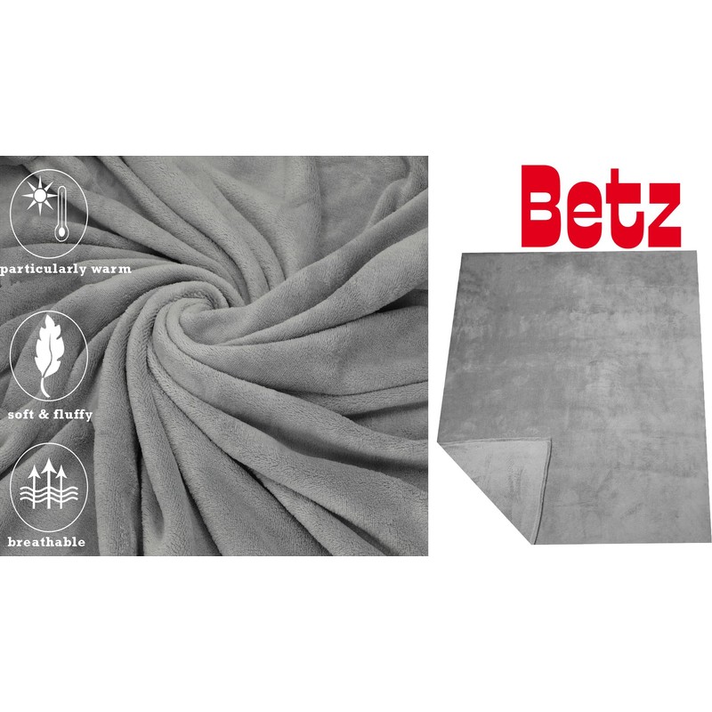 Betz Cuddly Fluffy Sofa Fleece Blanket Teddy XXL Warm Sofa