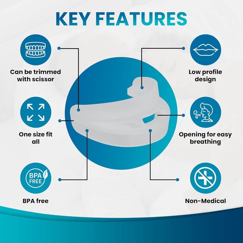 SnoreFix 4 Pack, 2 Years Supply, One Size Fits All,
