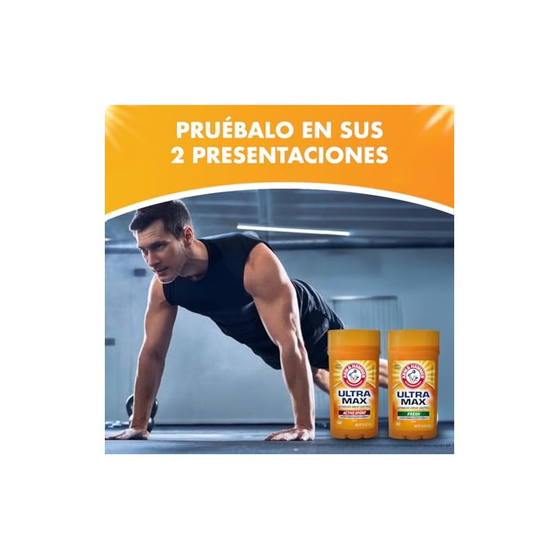 Arm & Hammer Antitranspirante Ultra Max Active Sport, Protección Máxima