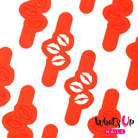 Whats Up Nails - Kisses Nail Stencils Stickers Vinyls for Nail Art Design (2 Sheets, 40 Stencils Total)