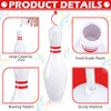 6 Sets Bowling Pin Water Bottles with Straws and Lids,