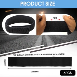 Landrain 3 Pairs of Bicycle Trouser Clips, Trouser Protector, Velcro Fastening, Adjustable Length