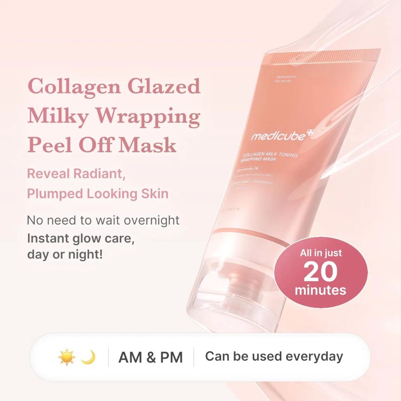 medicube Wrapping Collagen Glazed Milky Glow Daytime Peel Off |