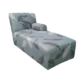 GZYLCH Chaise Lounge with Arm Sofa Slipcover, Chaise Cushion Protector Washable Furniture Protector with Elastic Strap, Left/Right Thick L Shaped Couch Cover for Living Room,1,Right