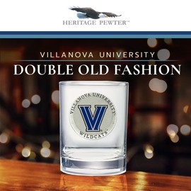 Heritage Pewter Villanova Double Old Fashion | Double Rocks Glass 14 OZ for Liquor | Expertly Crafted Pewter Glass