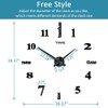 Mintime Modern Frameless DIY Wall Clock Large 3D Wall Watch