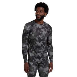 Mountain Warehouse Talus Mens Thermal Baselayer Top - Quick Drying Jumper, Easy Care, Long Sleeves, Sweater, Breathable, Lightweight & High Wicking Camouflage 2XL