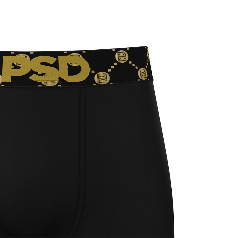 PSD Men's Emblem Black Solid Cotton, Black, S