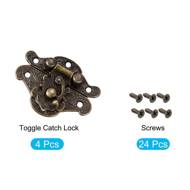 METALLIXITY 4pcs 38mm x 30mm Zinc Alloy Toggle Catch Lock