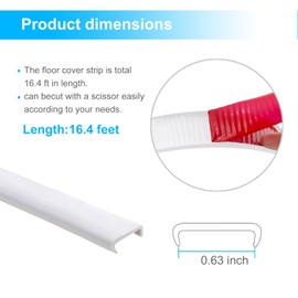 PENCK Countertop Edge Trim 5/8'' x 16.4ft, U-Shape Plywood Edge Banding, Self Adhesive Veneer Wood Trim Molding, TPE Flexible Furniture Desk Edge Protector for Cabinet Repair, White