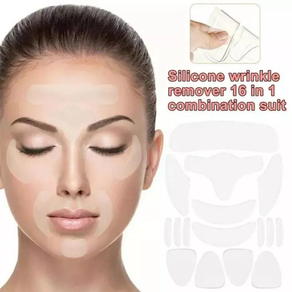 Reusable Silicone Anti Wrinkle Sticker Face Forehead Neck Eye Pads