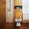 Angel Shield Wood Veneer Natural Toilet Seat with Quiet Close,
