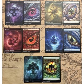 MTG Dragonstorm / Theros Beyond Death - Custom Art Dual Sided Basic Lands Set