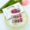 24Pcs 4th of July Press on Nails Short Square Fake