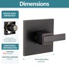 Replacement for Delta 13/14 Series Square Shower Trim Kit, Shower