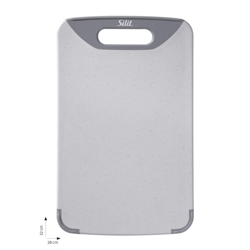 Silit 20761001 Anti-Bacterial Chopping Board with 1 Handle High-Quality Plastic
