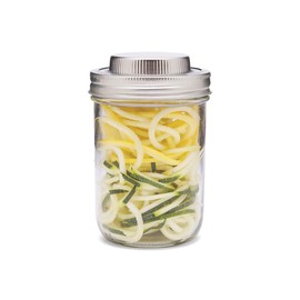 Jarware 3 in 1 Mason Jar Spiralizer Lid, Wide Mouth, Stainless Steel