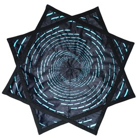 BVCY Flowstar Beginners Flow Star Easy Spinning Cloth to Rotate Sided Print Fingertip Rotating Flow Toy Dapo Star Blue Vortex Maze (R02-style7)