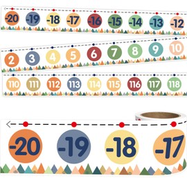 Number Line Bulletin Board Border -20 to 120 Straight Border Trim for Classroom Wall Decorations Math Class Moving Mountains Decor Roll