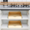 Menkxi 2 Set Pull out Tray Cabinet Organizer Wooden Pull