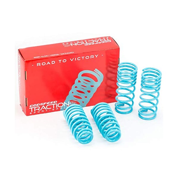 Godspeed LS-TS-HA-0004-A Traction-S Sports Lowering Springs, Reduce Body Roll, Improved