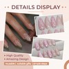 Sparkly 3D Shells Press on Nails 3D Gold Curve Line