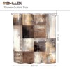Brown Shower Curtain Rust Rustic Modern Abstract Geometric Bathroom Set