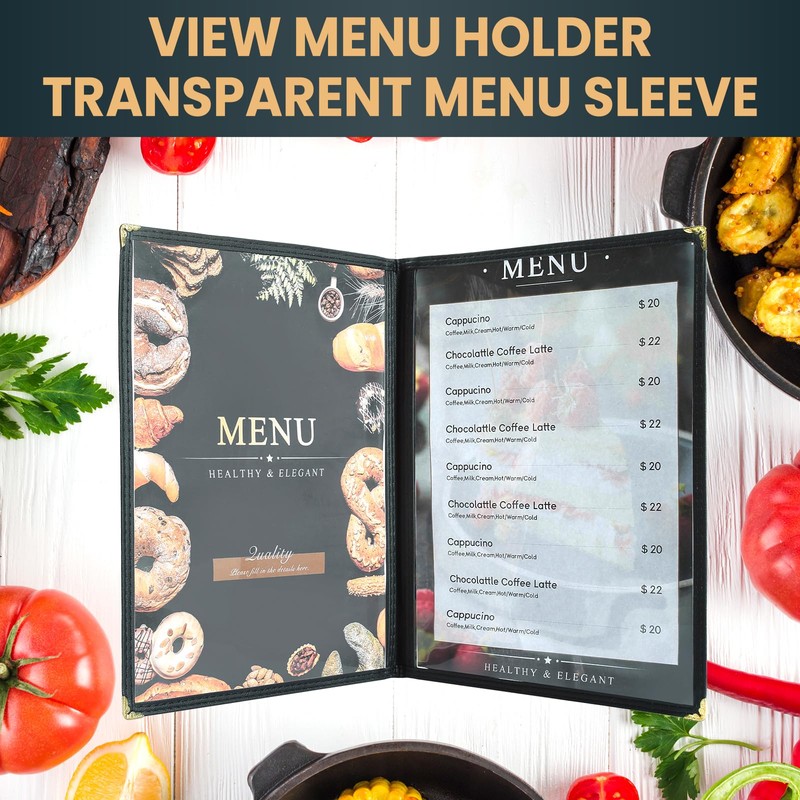 AMGSH 12 Pack Menu Covers 8.5 x 11 Inch, 2