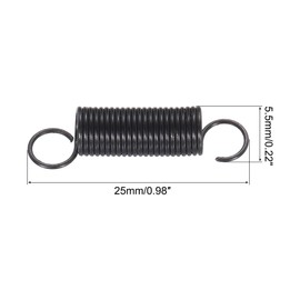 MECCANIXITY Microwave Oven Door Spring Universal Latch Spring Aluminum 7x25MM Compatible for Oven Stove Range Black 4PCS