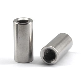 Pack of 30 M4 6 x 15 mm Threaded Inserts Nuts 304 Stainless Steel Round Connection Nuts Threaded Sleeves