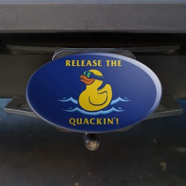 GRAPHICS & MORE Release The Quackin' Kraken Rubber Duck Funny Humor Oval Tow Trailer Hitch Cover Plug Insert
