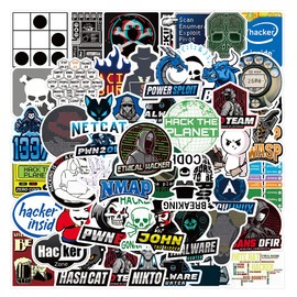 LYLSDSB Hacker Stickers Pack of 50 Programmer Vinyl Stickers for Laptop Car Luggage Skateboard Water Bottles Computer Phone Guitar Motorcycle Stickers for Teens Children Adults