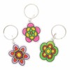 Baker Ross Flower Super Shrink Keyrings - Pack of 8,