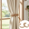4-Piece Curtain Ties, Curtain Tie Backs Rope with Rustic Charm,
