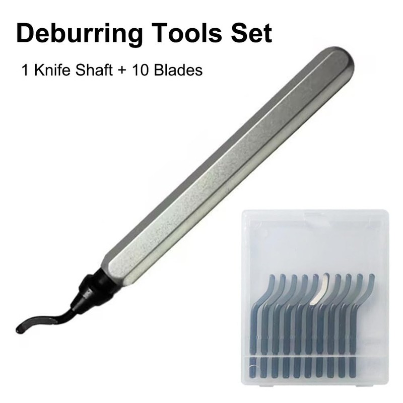 1Pcs Metal Deburring Tool, Hand Deburring Tool Set with 10