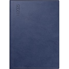 rido/idé Pocket Diary Model Perfect/Technik I (2025), 2 Pages = 1 Week, A6, 208 Pages, Plastic Cover Skivertex, Dark Blue